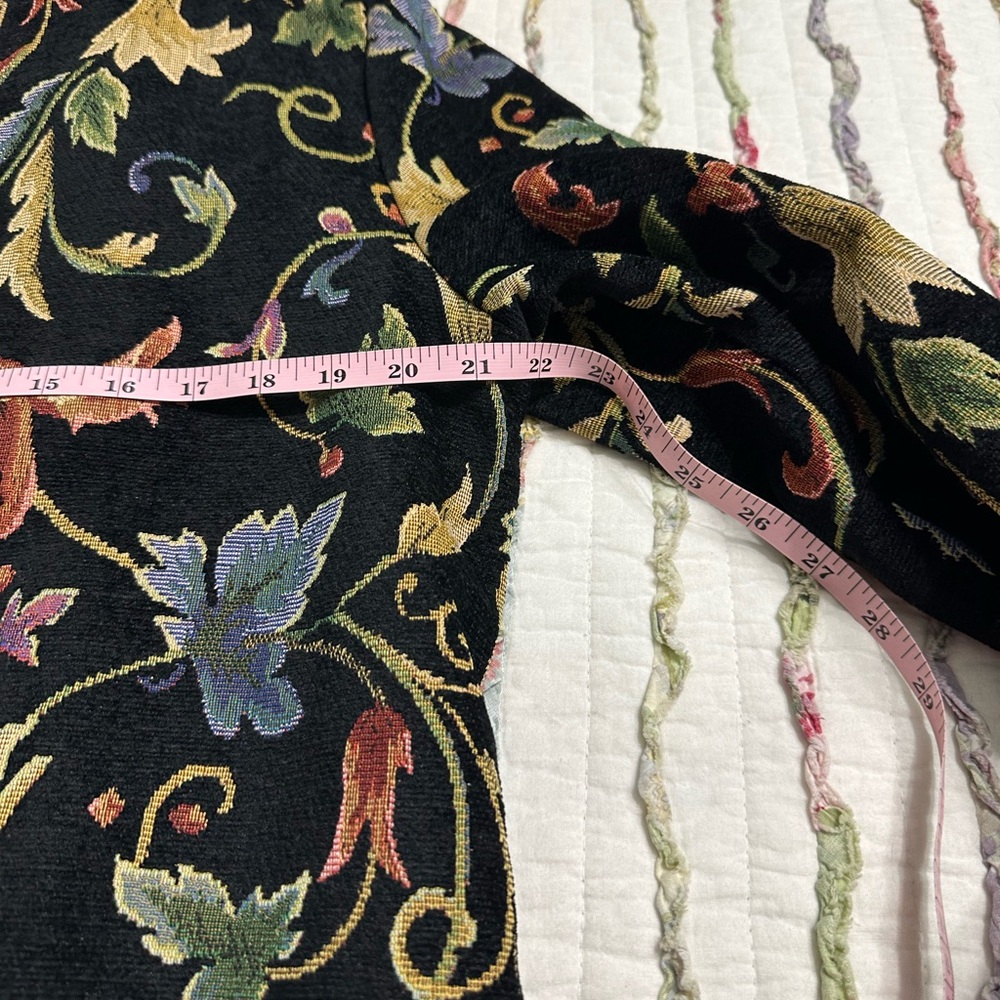 Stunning! White Stag Multicolor Floral Jacket with Leopard Trim Size L (12/14) - Picture 3 of 7